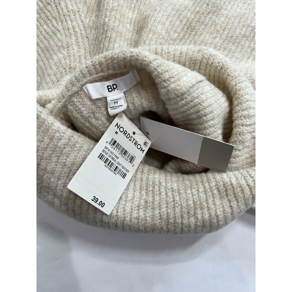 BP Cozy Ribbed Turtleneck Sweater In Beige Oatmeal - Picture 3 of 4